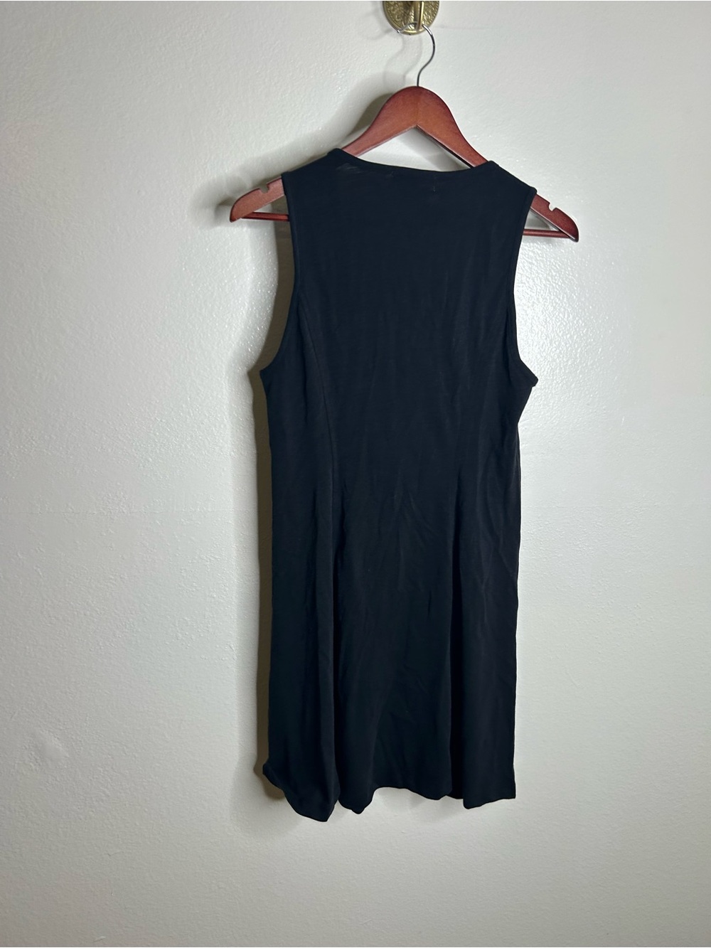 NWT Nation LA 100% Cotton Black Gold Button V - Neck Button Down Mini Dress - Picture 12 of 15
